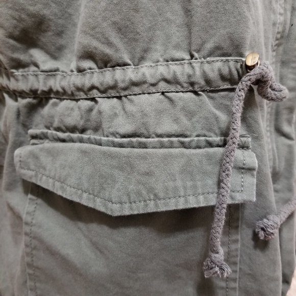 New Look vest 1X floral embroidered utility pockets army zip sleeveless jacket - Picture 10 of 16